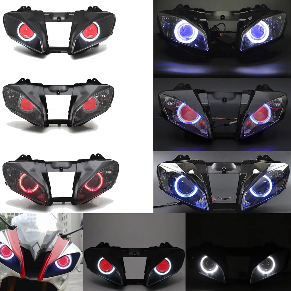 Motorcycle-Custom-HID-Projector-Headlight-Assembly-Angel-Eye-LED-Headlight-For-Yamaha-YZF-R6-08-15.webp Motorcycle Custom HID Projector Headlight Assembly Angel Eye LED Headlight For Yamaha YZF R6 08-15 Headlamp Faros Led Moto Farol - Image 1